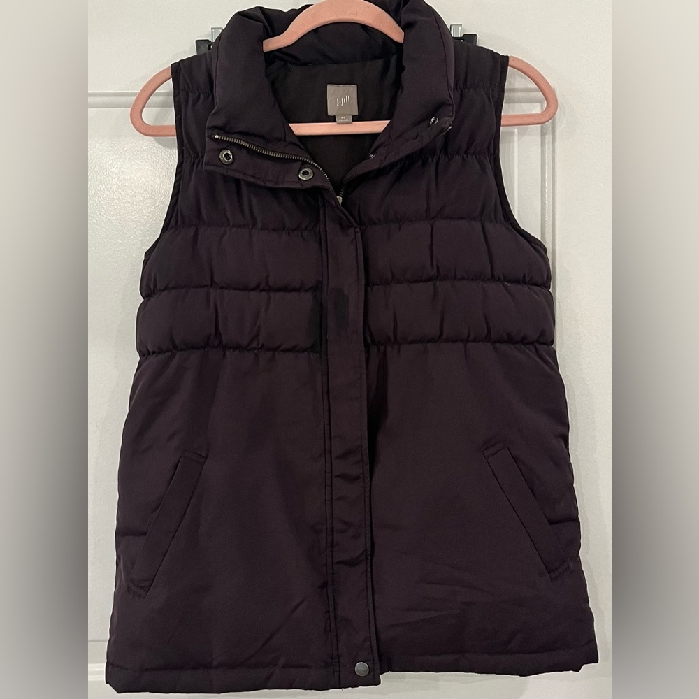 J. Jill Dark Purple Puffer Vest